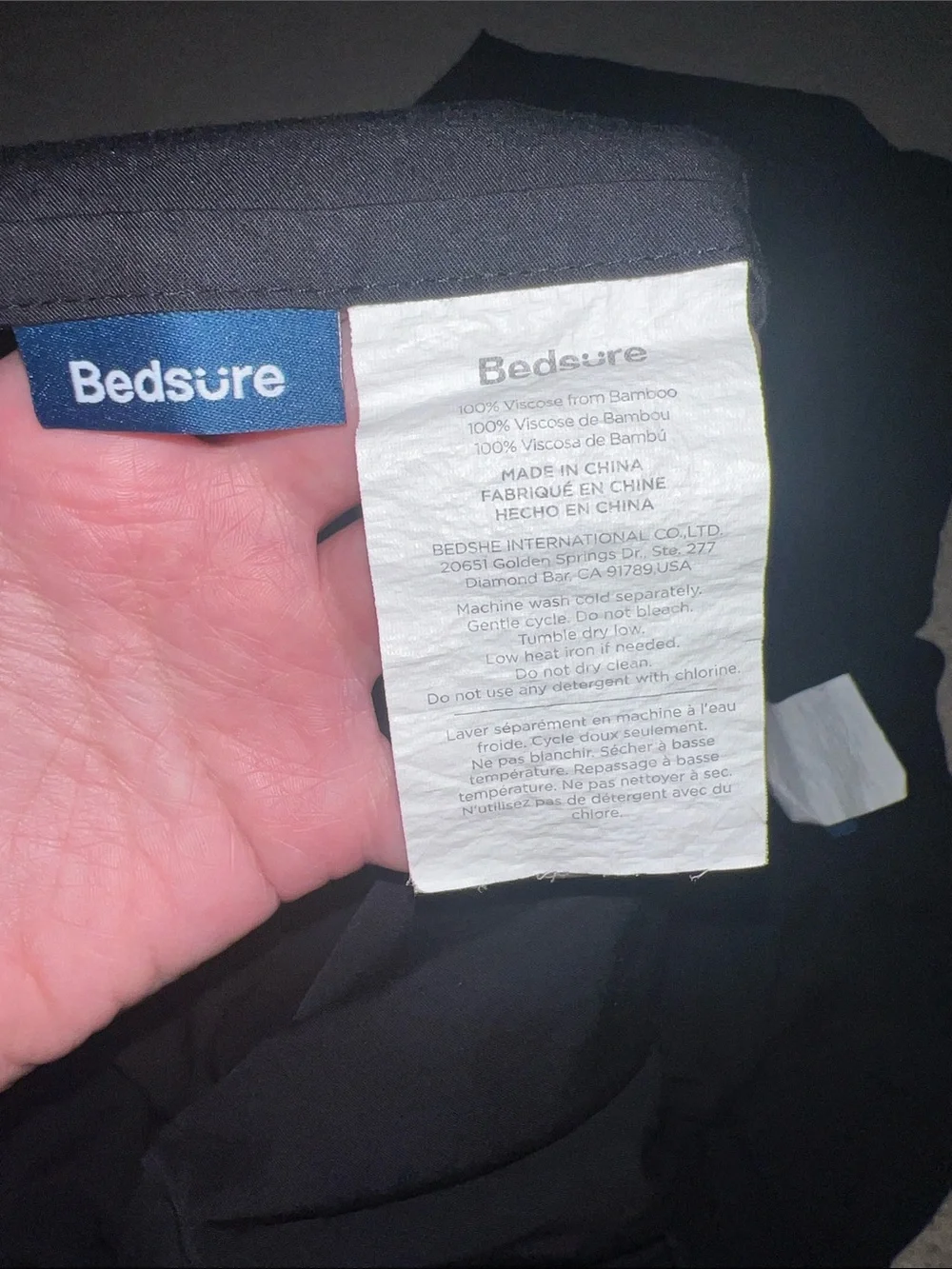 2 Bedsure 100% Viscose from Bamboo Black pillow cases
